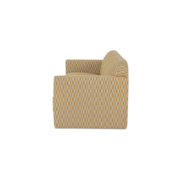 Leo Sofa in Chartreuse with Curved Back