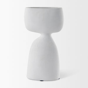Rylee 11.6H White Ceramic Vase