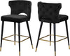 Allan Stool In Black Velvet