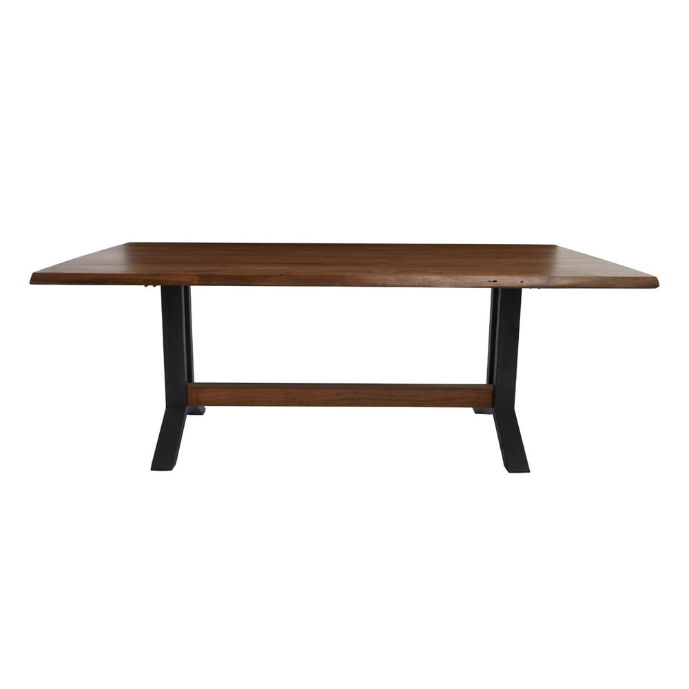 Bellamy Solid Wood Rectangle Dining Table - Amber Brown