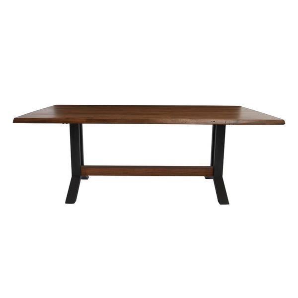 Bellamy Solid Wood Rectangle Dining Table - Amber Brown