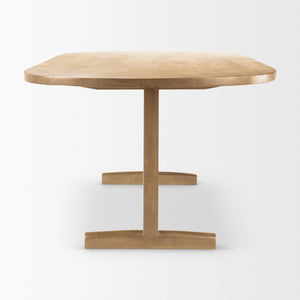 Viktor 94"L Light Brown Solid Wood Dining Table
