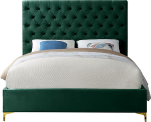 Robin King Bed In Green Velvet
