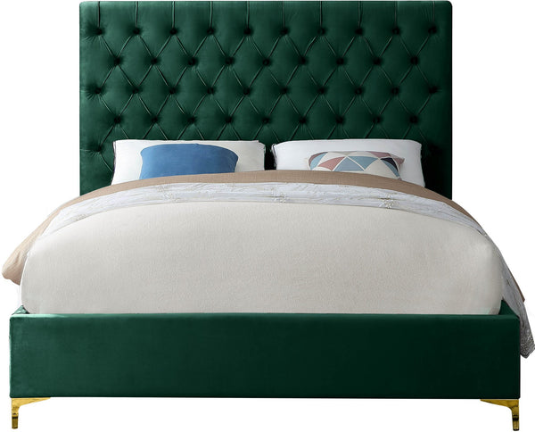 Robin King Bed In Green Velvet