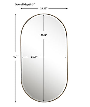 Lago Oval Gold Mirror