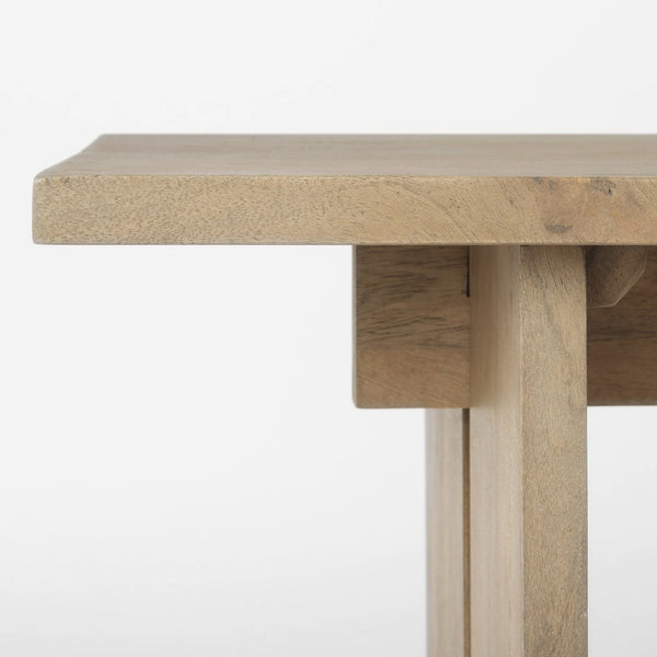 Aida 18H Light Brown Wood Dining Bench