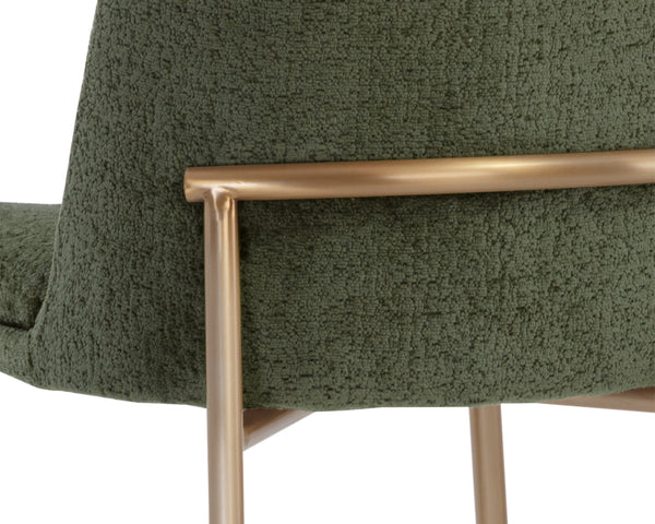 ZEKE COUNTER STOOL - ANTIQUE BRASS - BERGEN OLIVE