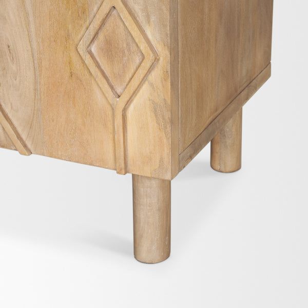 Heera Light Brown Diamond w/ Shelf Motif Sideboard