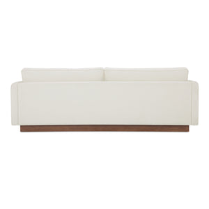 Moe's Vernon Sofa with Wooden Base in White