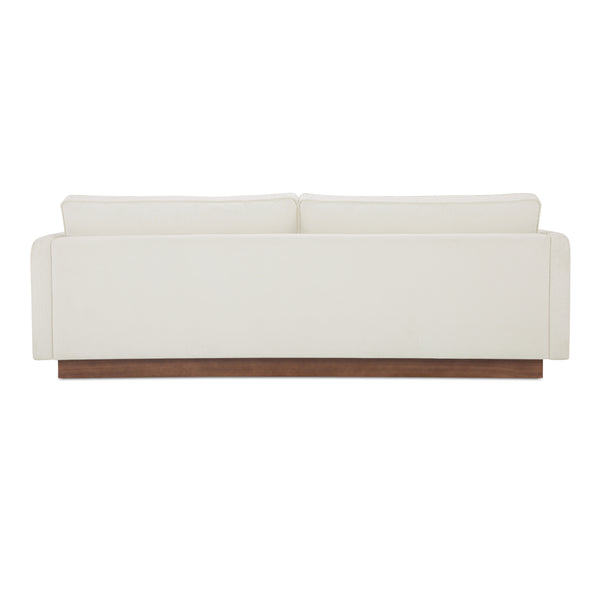 Moe's Vernon Sofa with Wooden Base in White