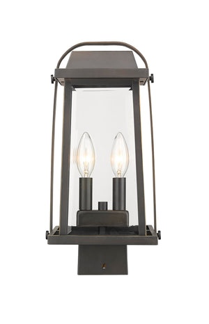 Millworks 2 Light Outdoor Post Mount Fixture in Oil Rubbed Bronze Finish