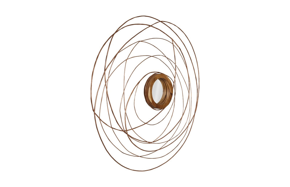 Nest Mirror, Chamcha Wood/Wire, Copper, Smallall