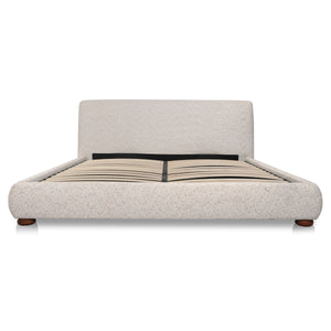 Moe's Beau Storage Bed in Speckled Light Grey