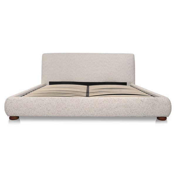 Moe's Beau Storage Bed in Speckled Light Grey