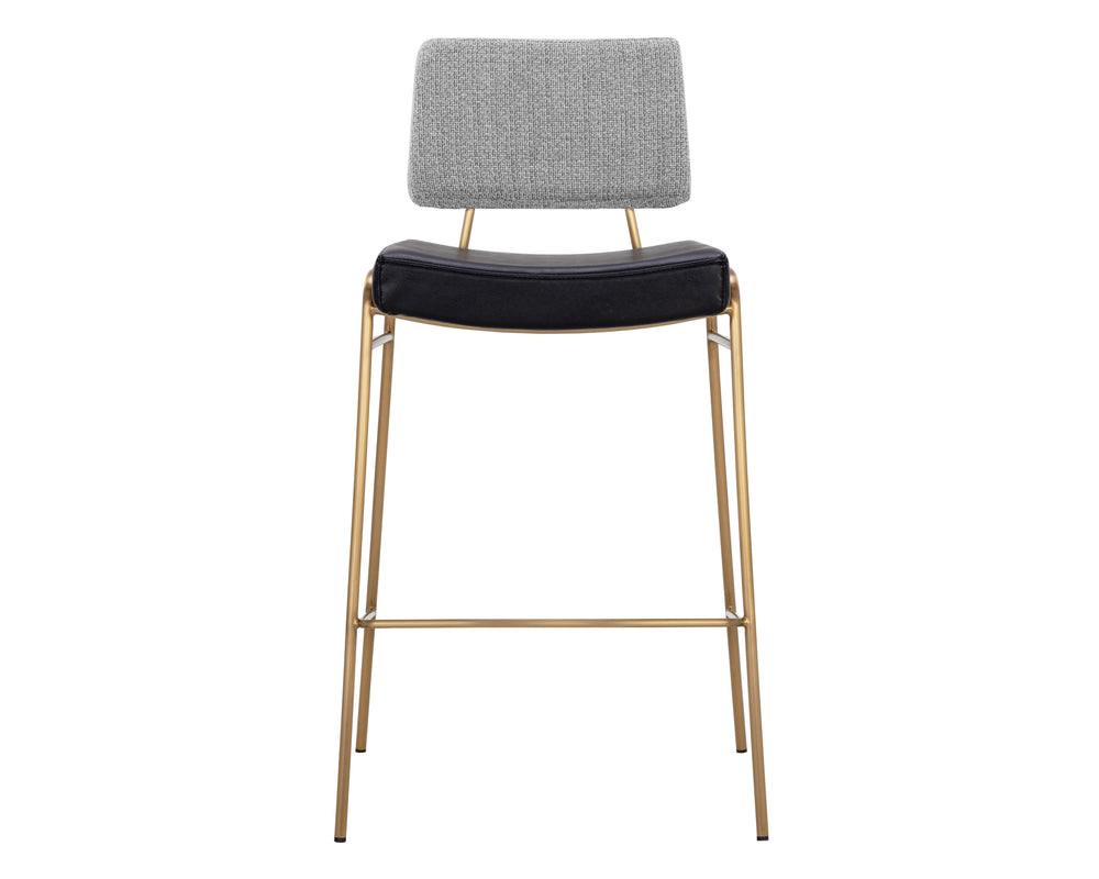 BRINLEY BARSTOOL - GOLD - NIGHTFALL BLACK / CHACHA GREY
