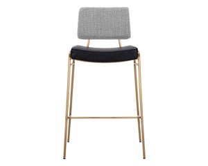 BRINLEY BARSTOOL - GOLD - NIGHTFALL BLACK / CHACHA GREY