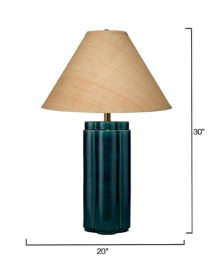 Allister Ceramic Table Lamp with Raffia Shade