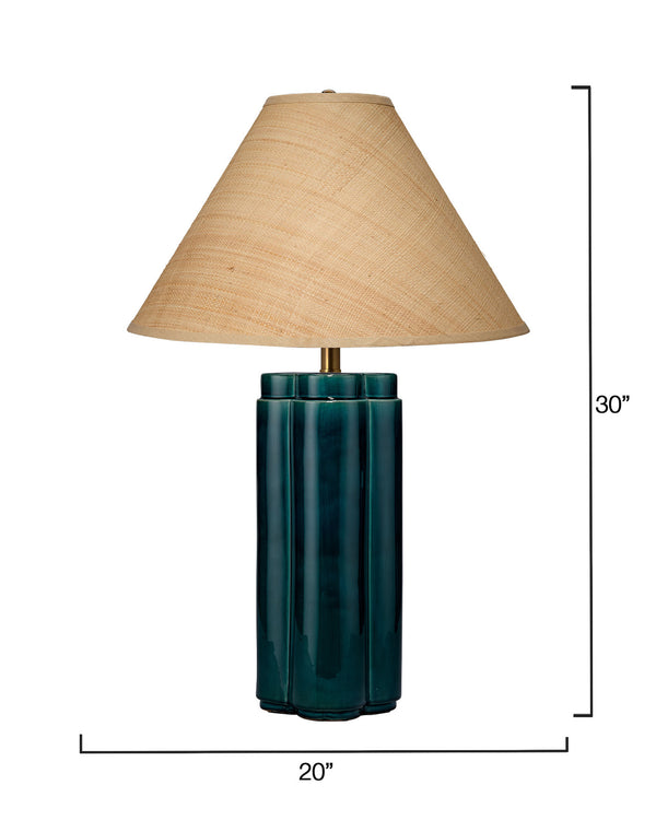 Allister Ceramic Table Lamp with Raffia Shade