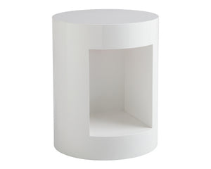 BEACON END TABLE - HIGH GLOSS WHITE