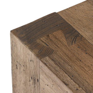 Abaso End Table - Rustic Wormwood Oak