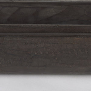 Athena Set of 2 Extra Large Black-Brown Reclaimed Wood Trays