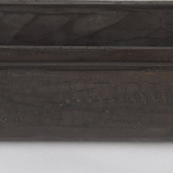 Athena Set of 2 Extra Large Black-Brown Reclaimed Wood Trays