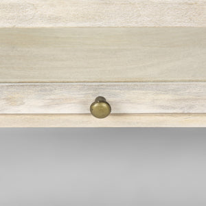 Arelius 42L x 42W x 15H White Wood W/ Gold Metal Base Square Display Coffee Table