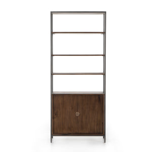 Trey Modular Wide Bookcase In Auburn Poplar