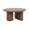 Vander Solid Wood Round Coffee Table with Oak Veneer