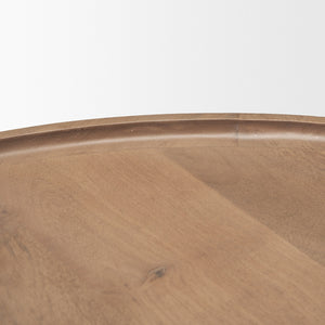 Cleaver (Set of 2) 40" & 31" Round Brown Solid Wood Nesting Coffee Tables
