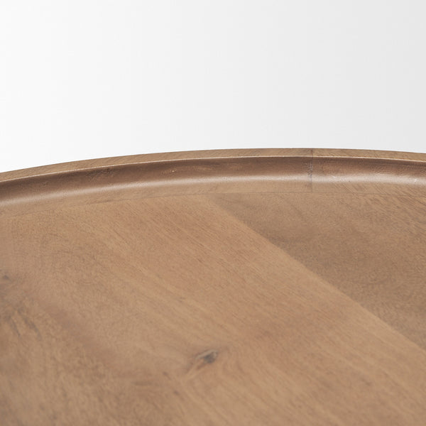 Cleaver (Set of 2) 40" & 31" Round Brown Solid Wood Nesting Coffee Tables