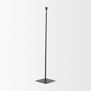 Porter 6.0L x 6.0W x 30.0H Large Black Iron Candle Holder