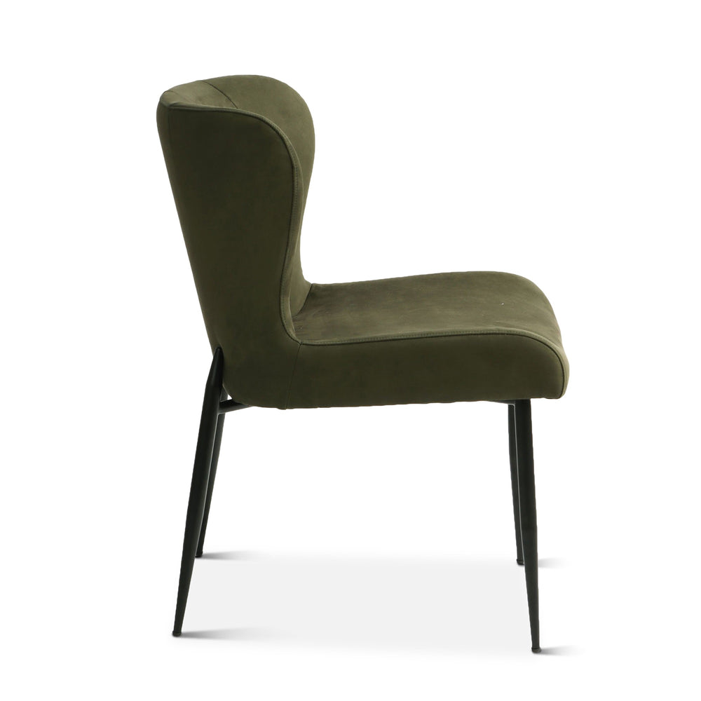 Jennifer 25" Green Suede Dining Chair