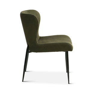 Jennifer 25" Green Suede Dining Chair