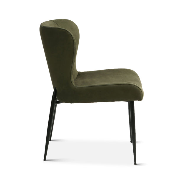 Jennifer 25" Green Suede Dining Chair