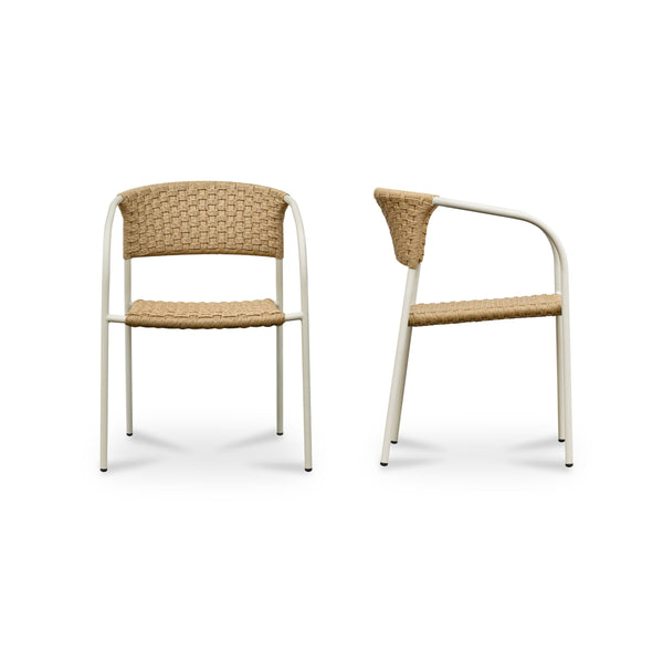 Moe's Zola Outdoor Dining Chair Set, Natural