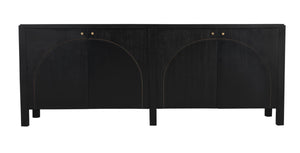 Weston Sideboard, Hand Rubbed Black with Light Brown Trim