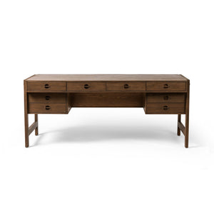 Oakley Desk - Dark Toasted Oak Veneer
