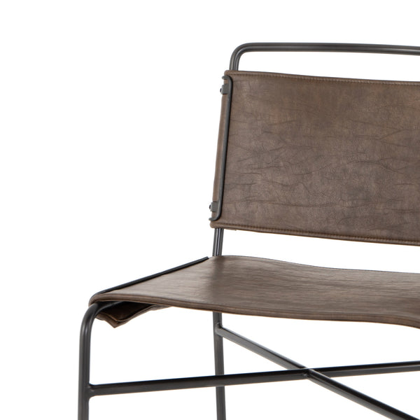 Wharton Dining Chair In Distressed Brown