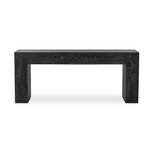 Bristol Solid Wood Rectangle Console Table - Aged Black