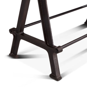Gathering Table Walnut , Antique Zinc