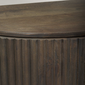 Terra Fluted Dark Brown 2-Door Accent Cabinet