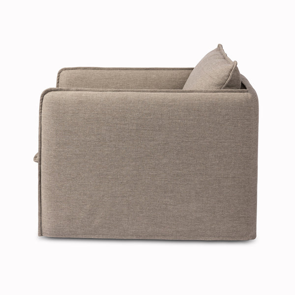 Andre Outdoor Swivel Chair in Alessi Fawn