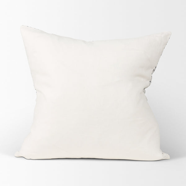 Jayden Cream w/ Black Print Linen Square Decorative Pillow Cover