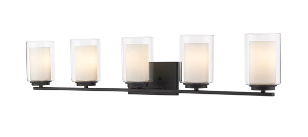Willow 5 Light Vanity in Matte Black Finish
