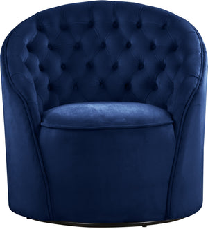 Maurice Accent Chair In Navy Velvet