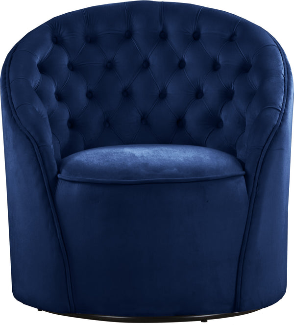 Maurice Accent Chair In Navy Velvet