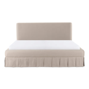 Maren Queen Bed in Beige Upholstery