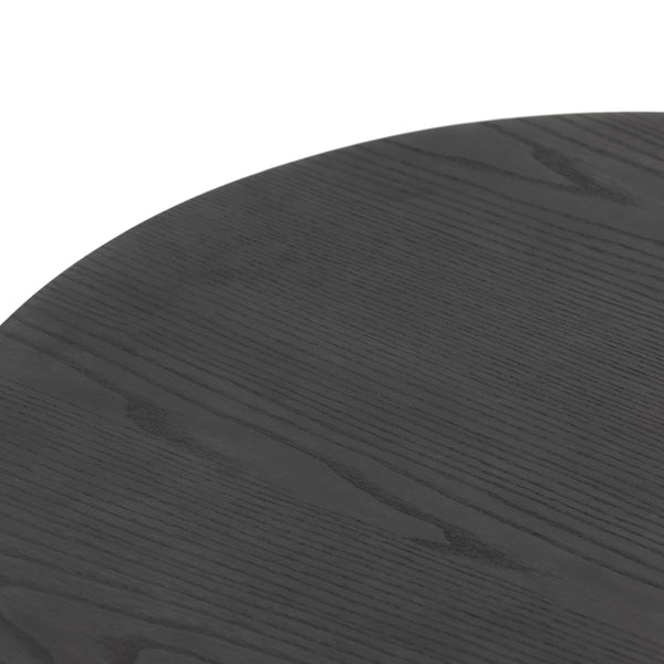 Merla Wood End Table In Tall In Black Wash Ash