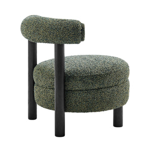 Esther Boucle Accent Chair, Speckled Green 